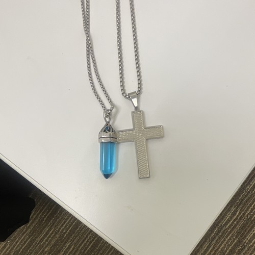 Set croce collana - , cristallo