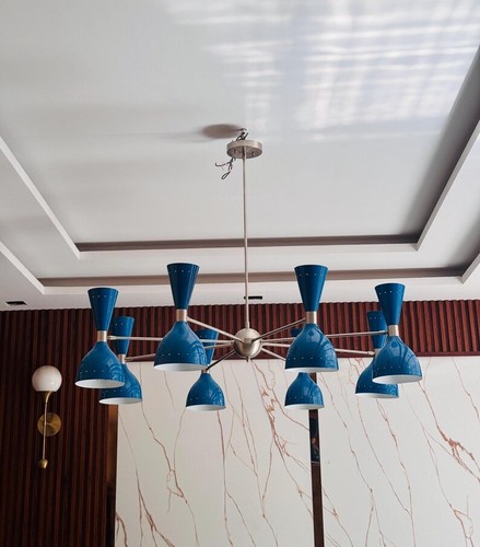Lampadario luci in ottone - lampadario, a