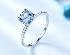 Topazio Blu Cielo Gemma 925