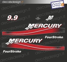 Adesivi motore marino fuoribordo Mercury 9.9 cv four stroke barca stickers