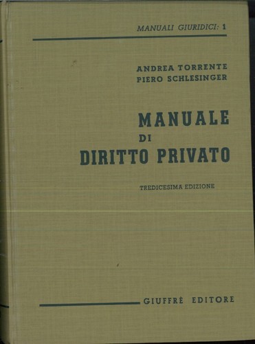 Manuale diritto privato di - di,