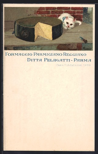 Cartolina parma formaggio - parma,,
