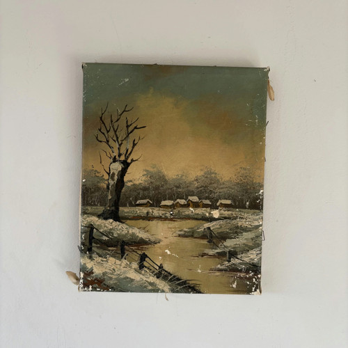 Dipinto olio paesaggio