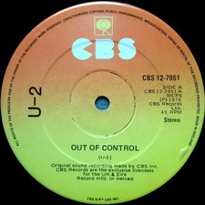 U2 Out Of Control Vinyl Single