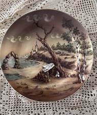 Antico piatto decorativo - ceramica -dipinto a mano / Ceramiche campione