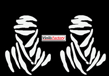 2pz ADESIVI DAKAR BIANCO LUCIDO 120x95mm