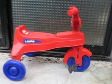 vecchio triciclo LAMPO BIEMME rosso vintage per bambini tre ruote pedali 143x33