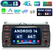 Per BMW E46 8-Core 7" DSP DVD 64G 4G Android 14 Autoradio Car Play Navi WIFI USB