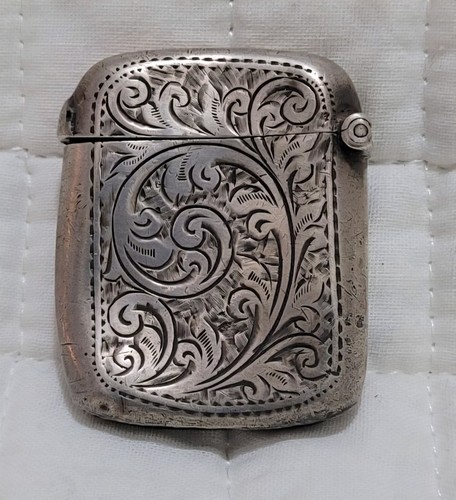 Antique sterling silver etched - antique,
