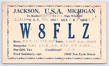QSL CB Ham Radio W8FLZ 'Fred