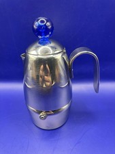 Caffettiera Gilda pomello blu 2 tazze moka marchio  Stella acciaio inox vintage