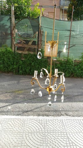 Lampadario antico ottone - , gocce