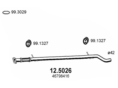 Tubo gas scarico - , asso