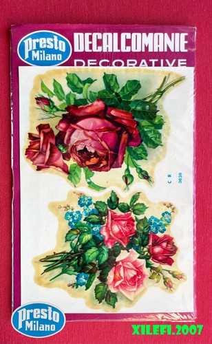 Rose fiori rosse decal - rose,