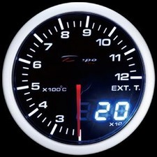 Manometro Strumento 52mm DEPO Termocoppia EGT Gas Scarico 2 in 1 ANALOG DIGITALE
