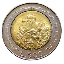 SAN MARINO 1988 500 LIRE