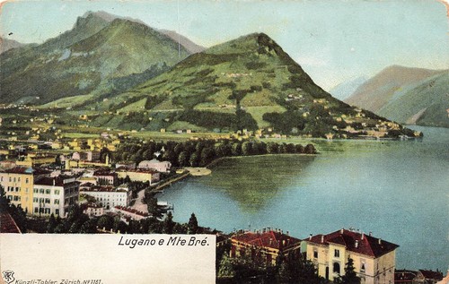 Cartolina lugano monte brè - lugano,