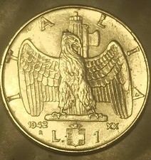 1 LIRA 1942 VITTORIO EMANUELE