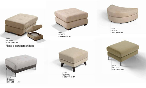 Pouff modelli con tessuti - 6,