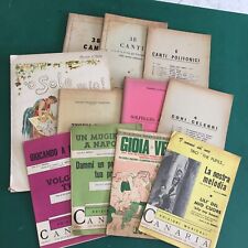 Bellissimo Lotto Libri SPARTITI MUSICALI D'EPOCA Italiani - Anni 30 50 Originali