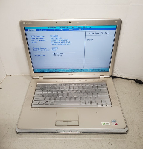 Sony vaio vgn cr410e - vaio, vgn-cr410e