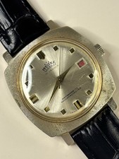Orologio PRESTIGE vintage anni '70 uomo manuale data sunburst oro quadrato