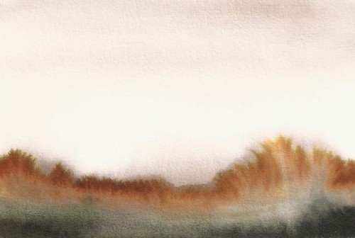 Paesaggio acquerello astratto - paesaggio,
