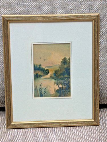 Acquerello con cornice vintage