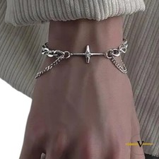 BRACCIALE DONNA UOMO CON CROCE