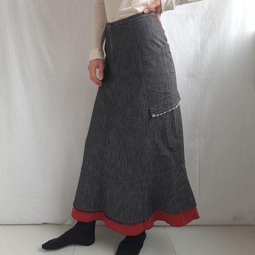 Maxi gonna lunga denim - maxi, da