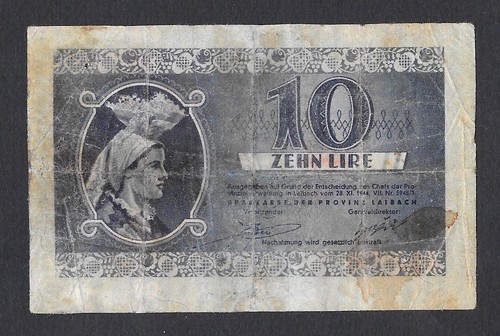 Slovenia ww2 lire 10 - slovenia,
