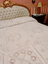 Coperta di lana matrimoniale NUOVA -  fatta a mano all'uncinetto 