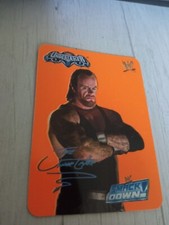 The Undertaker Wrestling Card SmackDown Prominter WWF 74/132 Fluo Orange Signed