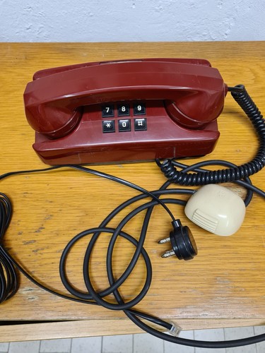 Telefono vintage rosso fisso - telefono,