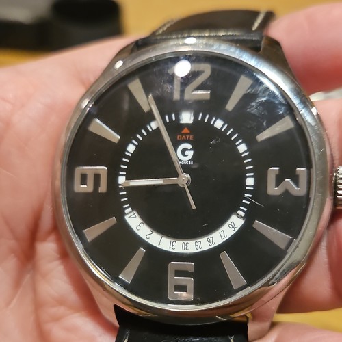 Guess black dial quartz - g,