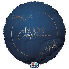Pallone BUON COMPLEANNO Blu e