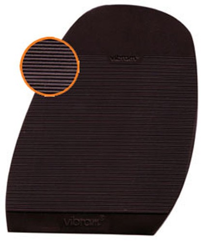 Vibram mezza suola gomma nera - mezza,