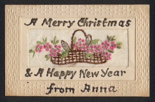 Cartolina natale con ricamo - cartolina,