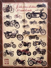 Poster 100 anni di moto omaggio della rivista auto oggi del 1987