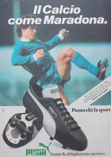 Pubblicità Advertising Werbung Italian Clipping 1983 SCARPE PUMA COME MARADONA