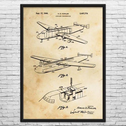 Arte parete brevetto aereo - da,