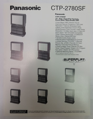 1990 panasonic ctp - panasonic, ctp-2780sf