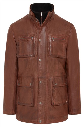 Giacca militare pelle di - militare,