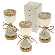 bomboniera clessidra ciondolo albero della vita metallo h 11 cm con box