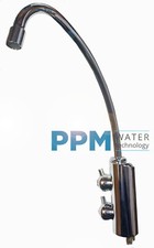 RUBINETTO 2 VIE - OSMOSI - DEPURATORE ACQUA - CROMATO - ATTACCO TUBO 6 MM 