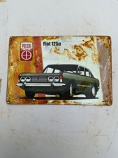 Insegna Fiat 125p, 30x20 cm