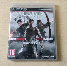 PS3 ULTIMATE TRIPLE ACTION PACK TOMB RAIDER JUST CAUSE 2 SLEEPINGS DOGS ITALIANO