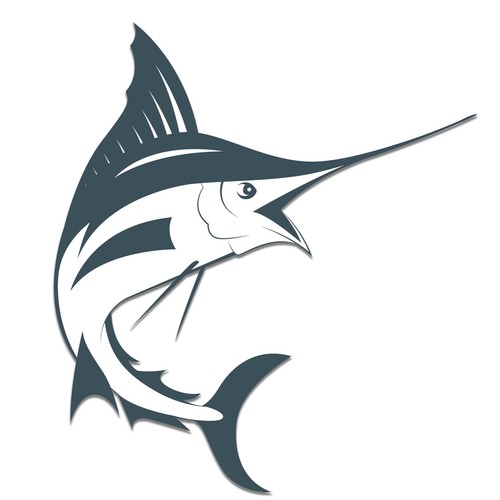 Adesivo pesce marlin vinile - adesivo,