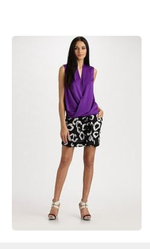Gonna seta dvf nera - dvf, nera+grigio