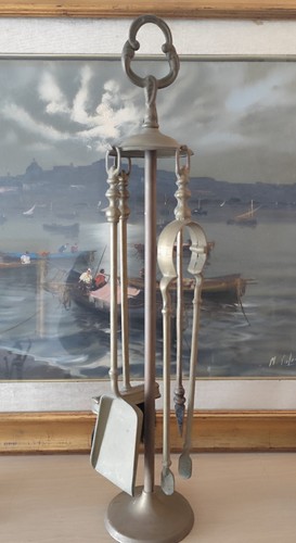 Set attrezzi camino ottone - attrezzi,